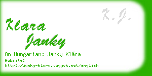 klara janky business card